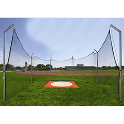 B1420 - Steel Discus Cage w/Net 12' Cantilevered